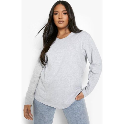 Camiseta Plus Básica De Manga Larga - boohoo - Modalova