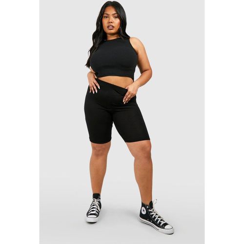 Pantalón Corto Plus Básico De Ciclista De Tela Jersey - boohoo - Modalova