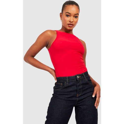 Body Tall De Tela Doble Ceñido Estilo Nadador - boohoo - Modalova