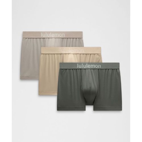 “ Boxer de sport doux et extensible Lot de 3s â€“ 8 cm â€“ Gris â€“ Taille L - lululemon - Modalova