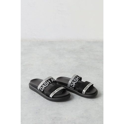 Chanclas tiras logo gris - Dash and Stars - Modalova