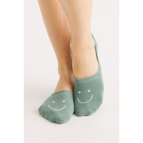 Calcetines invisibles algodón 'smile' verde - Women'secret - Modalova