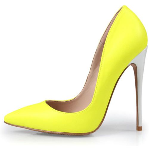 Women High Heels Pointed Toe Slip On Pumps Basic Heeled Shoes - milanoo.com - Modalova