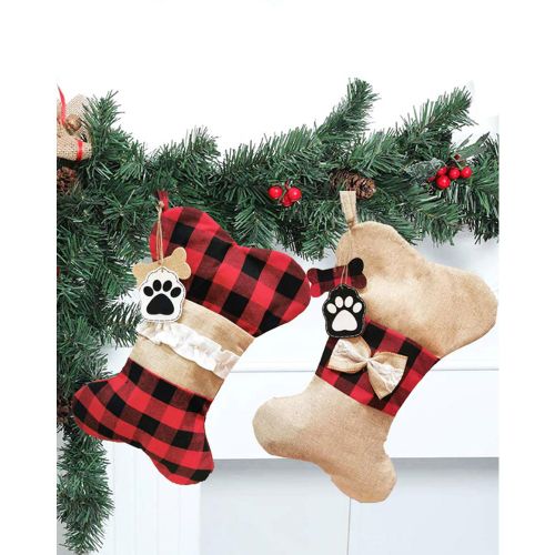 Christmas Pet Socks Christmas Decorations Christmas Socks Gift Bag - milanoo.com - Modalova