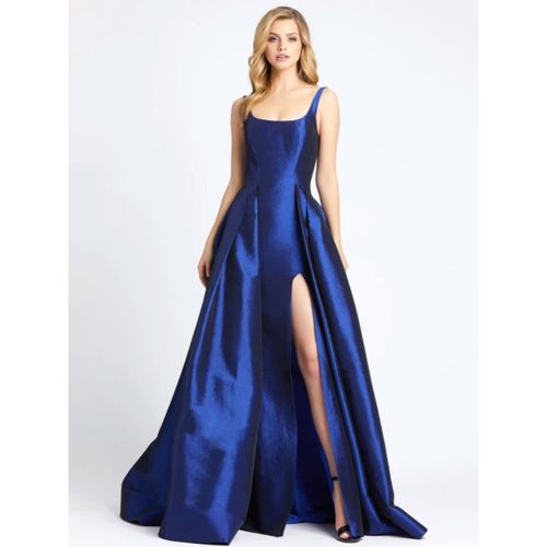 Blue Formal Gowns A-Line Prom Dress Taffeta Floor-Length Party Dresses Gossip Gowns - milanoo.com - Modalova