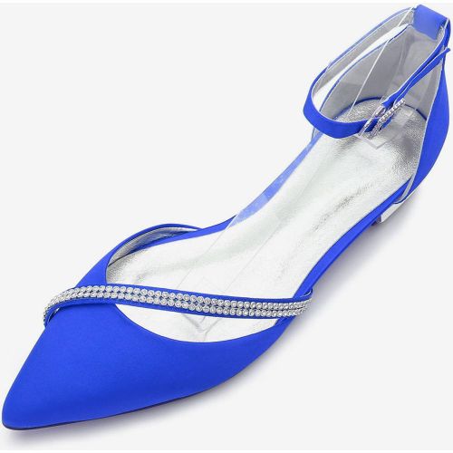 Women's Ankle Strap Flat Wedding Shoes - milanoo.com - Modalova