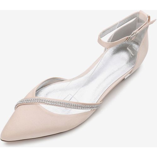 Women's Ankle Strap Flat Wedding Shoes - milanoo.com - Modalova