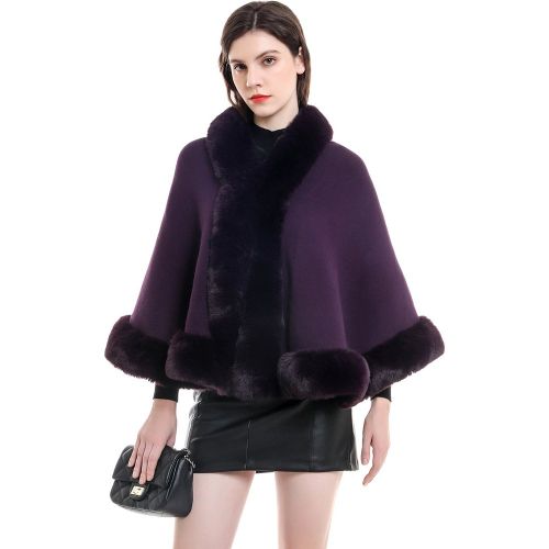 Wedding Cape Faux Fur Shawl Bridal Winter Outerwear - milanoo.com - Modalova