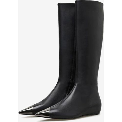 Knee High Boots Pointed Toe Flat Knee Length Boots For Woman - milanoo.com - Modalova