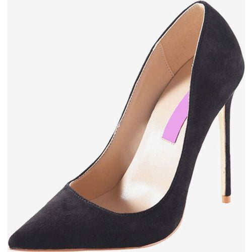 Womens Burgundy Suede Pointed Toe Basic Pumps Stiletto Heels Dress Shoes - milanoo.com - Modalova