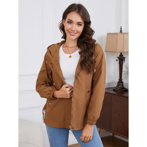 Women Jacket Hooded Polyester - milanoo.com - Modalova