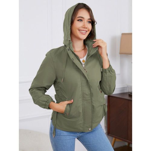 Women Jacket Hooded Polyester - milanoo.com - Modalova