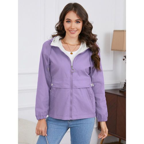 Women Jacket Hooded Polyester - milanoo.com - Modalova