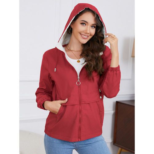 Women Jacket Hooded Polyester - milanoo.com - Modalova