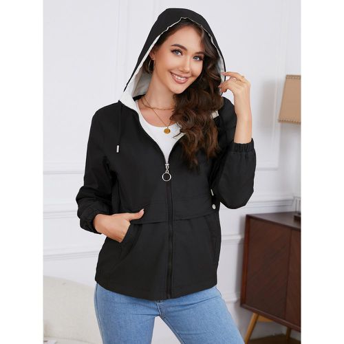 Women Jacket Hooded Polyester - milanoo.com - Modalova