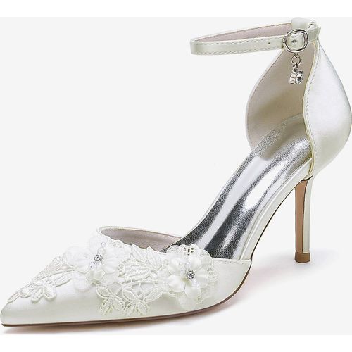 Wedding Shoes Bridal Pumps Satin Pointed Toe - milanoo.com - Modalova