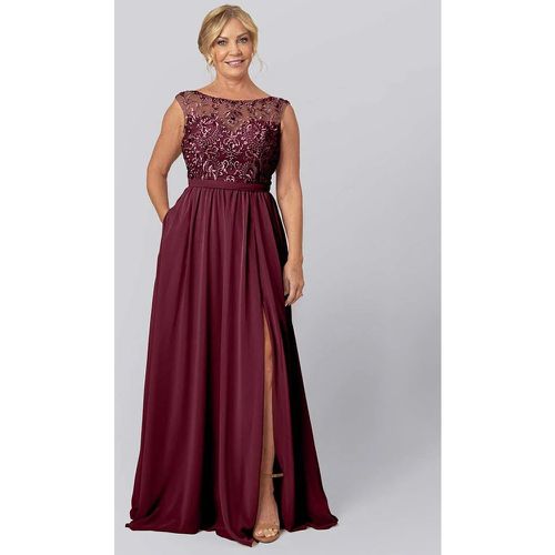 Party Dress For Mother Of The Bride Illusion Neckline Sleeveless Ball Gown Cut Out Guest Dresses For Wedding - milanoo.com - Modalova