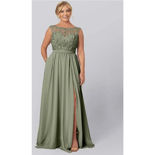 Party Dress For Mother Of The Bride Illusion Neckline Sleeveless Ball Gown Cut Out Guest Dresses For Wedding - milanoo.com - Modalova