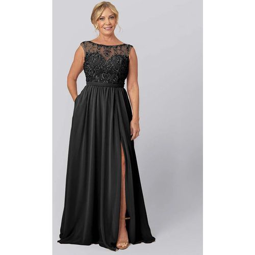 Party Dress For Mother Of The Bride Illusion Neckline Sleeveless Ball Gown Cut Out Guest Dresses For Wedding - milanoo.com - Modalova