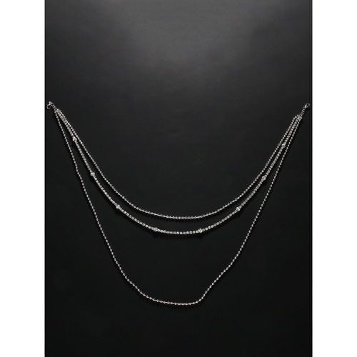 Wedding Necklaces Gold Round Brilliant Multi-Chain Chain Rhinestone 16 Inches & Under Wedding Necklace - milanoo.com - Modalova