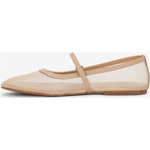 Mesh Ballet Flats Round Toe Slip On Mary Jane Ballerina Flats - milanoo.com - Modalova