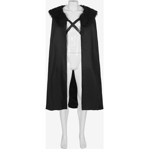 Vintage Elegant Faux Fur Sleeveless Polyester Cloak Retro Costumes For Man - milanoo.com - Modalova