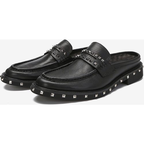 Men's Sandals Rivets Cowhide Rubber Sole Mules - milanoo.com - Modalova