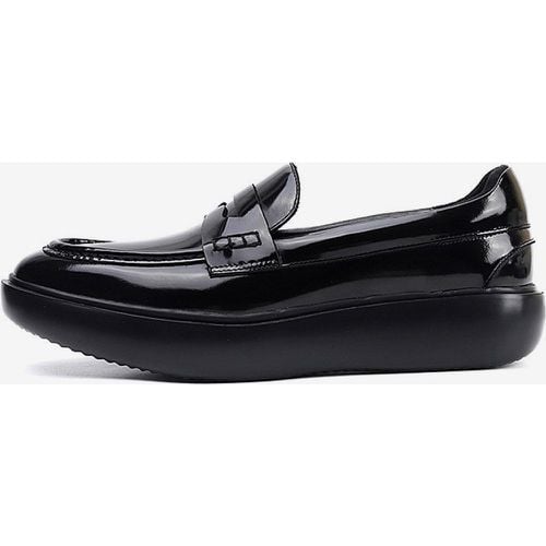 Men's Round Toe Cowhide Loafer Slip On Shoes - milanoo.com - Modalova