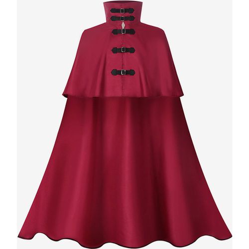 Vintage Elegant Buckle Sleeveless Polyester Cloak Retro Costumes For Man - milanoo.com - Modalova