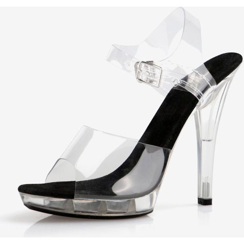 Sexy Sandals For Woman Transparent PVC Upper Peep Toe 0.8 Buckle 5.1 Sexy Shoes - milanoo.com - Modalova