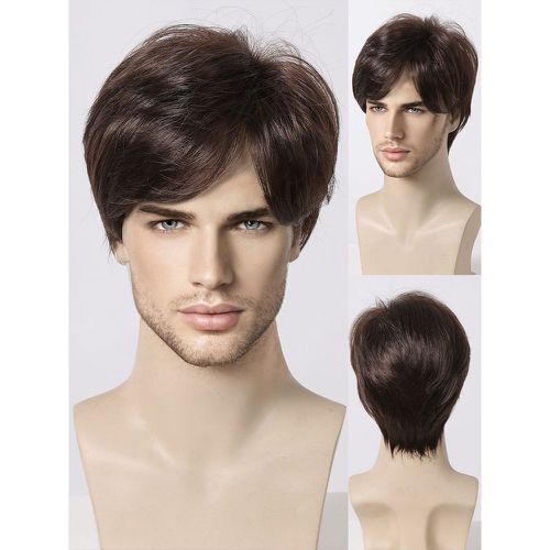 Men's Wig with Short Straight Bangs Natural Cosplay Wig - milanoo.com - Modalova