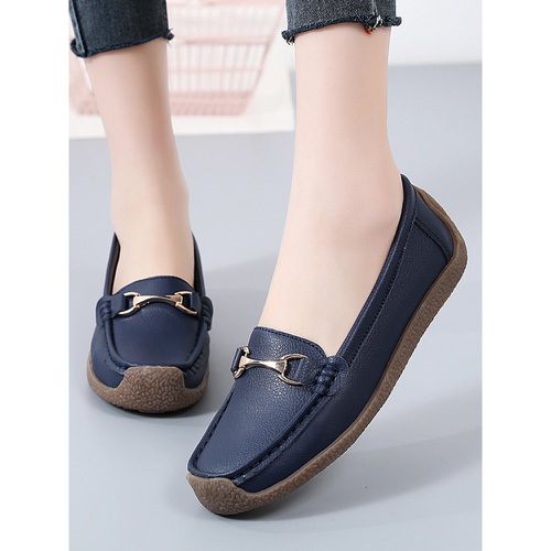 Women's Casual Flat Shoes Round Toe Slip On Shoes - milanoo.com - Modalova