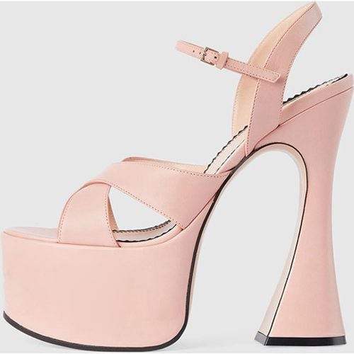 Women's Platform Sandals Heeled Open Toe Snake Pattern Special-Shaped Heel Sandals - milanoo.com - Modalova