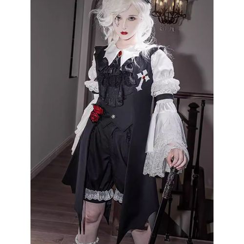 Lolita Specials Lolita Top Vest Costumes Gothic Sleeveless Buttons - milanoo.com - Modalova