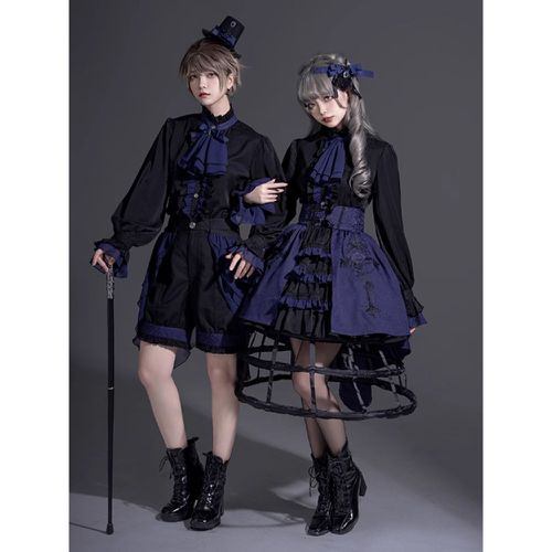 Gothic Lolita Blouses Ruffles Long Sleeves Blouse Lolita Top Lolita Shirt - milanoo.com - Modalova