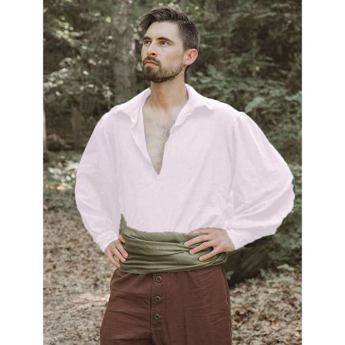 Vintage Top Vintage Polyester Long Sleeves Retro Costumes For Man - milanoo.com - Modalova