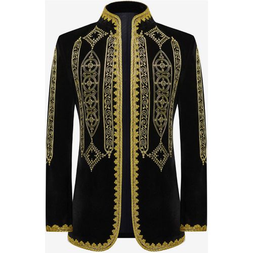 Vintage Top Vintage Polyester Embroidered Long Sleeves Retro Costumes For Man - milanoo.com - Modalova