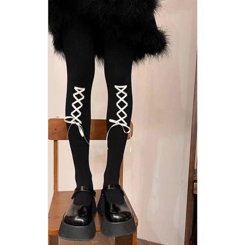 Gothic Lolita Socks Pink Lace Up Accessory Polyester Lolita Accessories - milanoo.com - Modalova