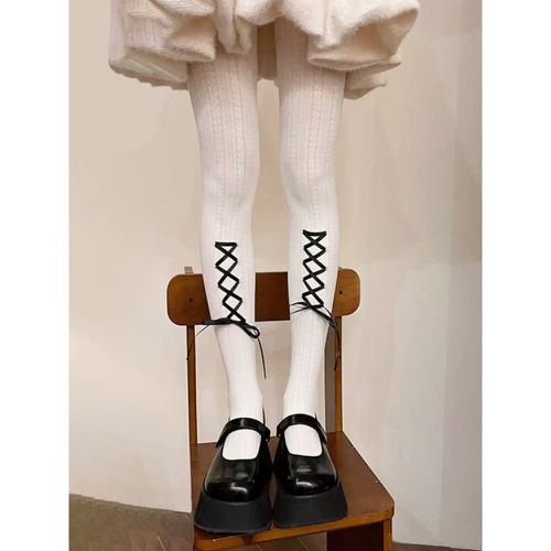 Gothic Lolita Socks Pink Lace Up Accessory Polyester Lolita Accessories - milanoo.com - Modalova