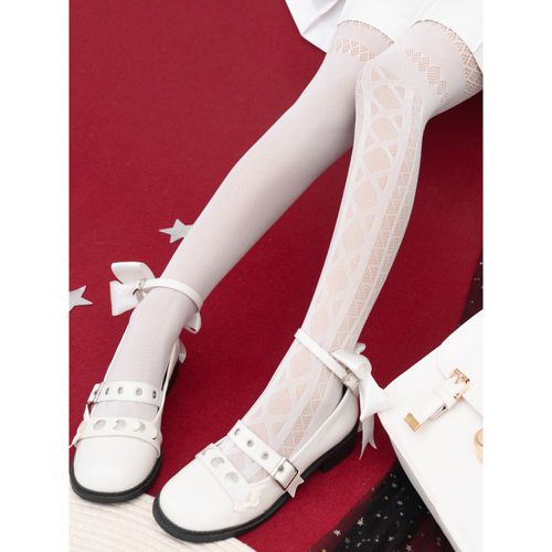 Gothic Lolita Tights Accessory Polyester Plaid Lolita Accessories - milanoo.com - Modalova