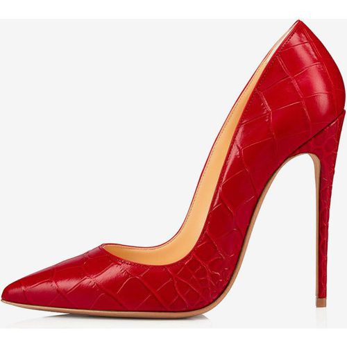 Women's High Heels Pointed Toe Stone Pattern Slip On Pumps - milanoo.com - Modalova