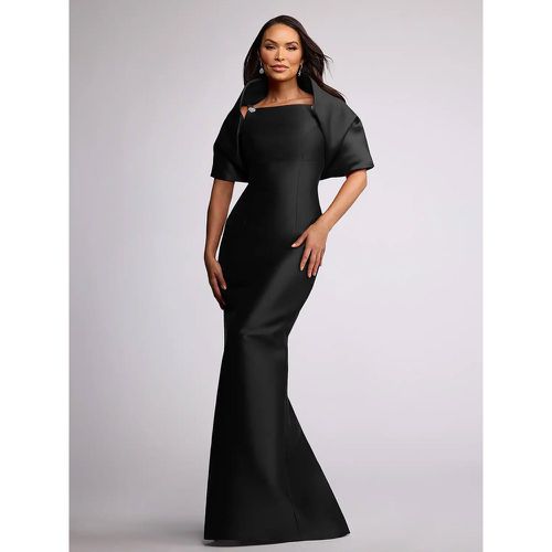 Wedding Guest Dress Beaded Floor-Length Mother Of Birde Dress With Removable Cape - milanoo.com - Modalova