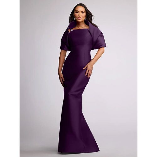 Wedding Guest Dress Beaded Floor-Length Mother Of Birde Dress With Removable Cape - milanoo.com - Modalova