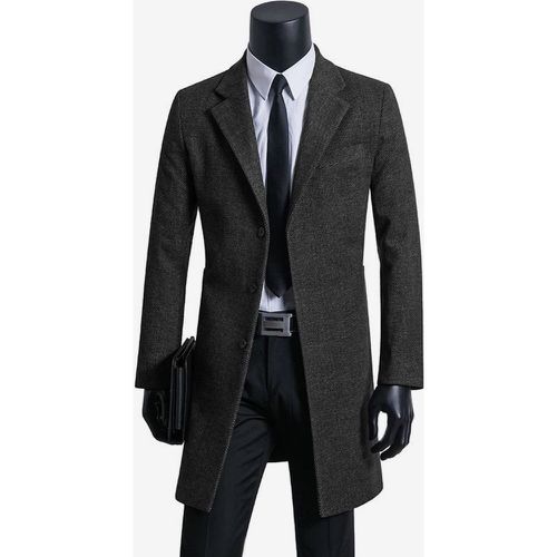 Men's Suit Coats Turn-Down Collar Notched Lapel Woolen Jackets - milanoo.com - Modalova