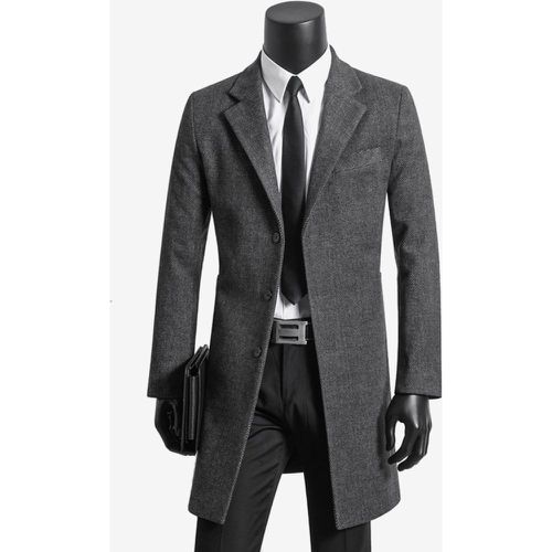 Men's Suit Coats Turn-Down Collar Notched Lapel Woolen Jackets - milanoo.com - Modalova