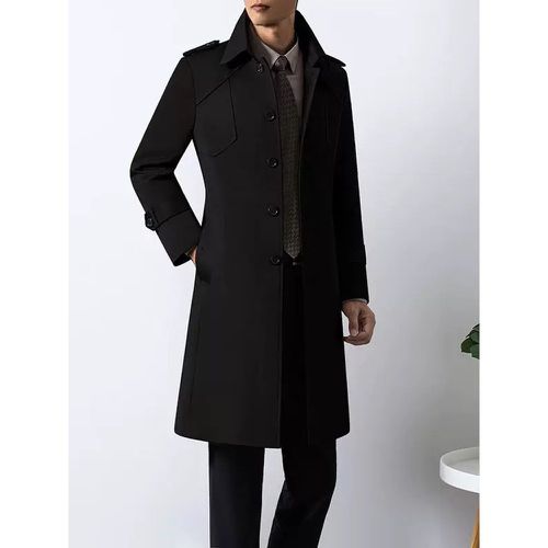 Men's Suit Coat Turn Down Collar Chic Pocket Coffee Brown Coat - milanoo.com - Modalova