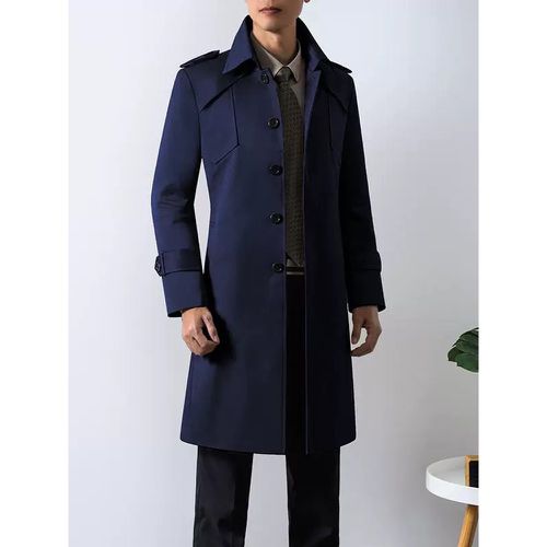 Men's Suit Coat Turn Down Collar Chic Pocket Coffee Brown Coat - milanoo.com - Modalova