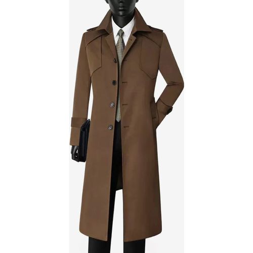 Men's Suit Coat Notched Lapel Collar Longline Coat - milanoo.com - Modalova