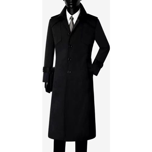 Men's Suit Coat Notched Lapel Collar Longline Coat - milanoo.com - Modalova