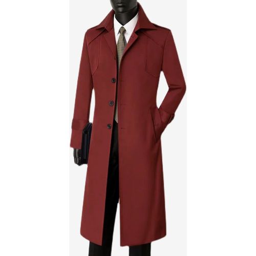 Men's Suit Coat Notched Lapel Collar Longline Coat - milanoo.com - Modalova